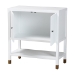 bali & pari Aiden Fluted Sideboard -  2-Door Accent Storage Cabinet with Open Shelf and Raised Legs, Compact Entryway or Dining Room Cabinet - BSOKL-1473B Aiden Flute-White/Java-Cabinet