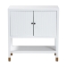 bali & pari Aiden Fluted Sideboard -  2-Door Accent Storage Cabinet with Open Shelf and Raised Legs, Compact Entryway or Dining Room Cabinet - BSOKL-1473B Aiden Flute-White/Java-Cabinet