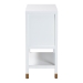 bali & pari Aiden Fluted Sideboard -  2-Door Accent Storage Cabinet with Open Shelf and Raised Legs, Compact Entryway or Dining Room Cabinet - BSOKL-1473B Aiden Flute-White/Java-Cabinet