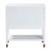 bali & pari Aiden Fluted Sideboard -  2-Door Accent Storage Cabinet with Open Shelf and Raised Legs, Compact Entryway or Dining Room Cabinet - BSOKL-1473B Aiden Flute-White/Java-Cabinet
