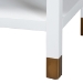 bali & pari Aiden Fluted Sideboard -  2-Door Accent Storage Cabinet with Open Shelf and Raised Legs, Compact Entryway or Dining Room Cabinet - BSOKL-1473B Aiden Flute-White/Java-Cabinet