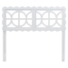 Baxton Studio Nansen Wood Headboard with Scalloped Frame - Geometric Cutout Decorative Panel for Bed Frame, Modern Coastal Bedroom Accent with Adjustable Height, Full, White - BSOMG9811-1-White-HB-Full