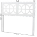 Baxton Studio Nansen Wood Headboard with Scalloped Frame - Geometric Cutout Decorative Panel for Bed Frame, Modern Coastal Bedroom Accent with Adjustable Height, Full, White - BSOMG9811-1-White-HB-Full