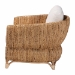 bali & pari Roma Rattan and Seagrass Armchair with Cushions - Handwoven Lounge Chair with Wide Armrests and Sculptural Base, Boho Coastal Living Room Furniture - BSORoma-Rattan/Banana Weave-Cushion-AC