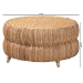bali & pari Roma Rattan and Seagrass Coffee Table - Low Profile Boho Accent Table with Textured Design and Natural Finish, Handcrafted Rattan Centerpiece for Living Room or Lounge - BSORoma-Rattan/Banana Weave-CT