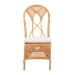 bali & pari Elsa Natural Rattan Dining Chair - Handcrafted Wicker Side Chair with Openwork Back and Woven Detailing, Coastal Boho Seating for Dining Room or Kitchen - BSOElsa-KYG-Light Honey Rattan-Cushion-DC