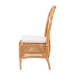 bali & pari Elsa Natural Rattan Dining Chair - Handcrafted Wicker Side Chair with Openwork Back and Woven Detailing, Coastal Boho Seating for Dining Room or Kitchen - BSOElsa-KYG-Light Honey Rattan-Cushion-DC