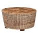 bali & pari Hosanna Natural Rattan Coffee Table - Handwoven Wicker Accent Table with Textured Spiral Top for Living Room or Lounge