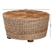 bali & pari Hosanna Natural Rattan Coffee Table - Handwoven Wicker Accent Table with Textured Spiral Top for Living Room or Lounge - BSOHorse-Round-Natural Wild-Rattan-CT