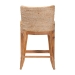 bali & pari Ridley Seagrass Counter Stool with Mahogany Wood Frame - Coastal Seating with Woven Square Back and Cushioned Seat for Kitchen Island or Breakfast Bar, Whitewash - BSOMD-39834 Ridley-White Wash-Cushion-CS