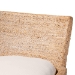 bali & pari Ridley Seagrass Counter Stool with Mahogany Wood Frame - Coastal Seating with Woven Square Back and Cushioned Seat for Kitchen Island or Breakfast Bar, Whitewash - BSOMD-39834 Ridley-White Wash-Cushion-CS