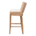 bali & pari Ridley Seagrass Bar Stool with Mahogany Wood Frame - Coastal Seating with Woven Square Back and Cushioned Seat for Bar Island or Lounge, Whitewash - BSOMD-39835 Ridley-White Wash-Cushion-BS
