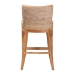 bali & pari Ridley Seagrass Bar Stool with Mahogany Wood Frame - Coastal Seating with Woven Square Back and Cushioned Seat for Bar Island or Lounge, Whitewash - BSOMD-39835 Ridley-White Wash-Cushion-BS