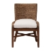 bali & pari Ridley Seagrass Dining Chair with Mahogany Wood Frame - Coastal Accent Chair with Woven Square Back and Cushioned Seat for Dining Room or Kitchen, Brown Wash - BSOMD-39833 Ridley-Brown Wash-Cushion-DC