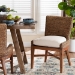 bali & pari Ridley Seagrass Dining Chair with Mahogany Wood Frame - Coastal Accent Chair with Woven Square Back and Cushioned Seat for Dining Room or Kitchen, Brown Wash - BSOMD-39833 Ridley-Brown Wash-Cushion-DC