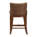 bali & pari Ridley Seagrass Counter Stool with Mahogany Wood Frame - Coastal Seating with Woven Square Back and Cushioned Seat for Kitchen Island or Breakfast Bar, Brown Wash - BSOMD-39834 Ridley-Brown Wash-Cushion-CS