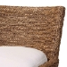 bali & pari Ridley Seagrass Counter Stool with Mahogany Wood Frame - Coastal Seating with Woven Square Back and Cushioned Seat for Kitchen Island or Breakfast Bar, Brown Wash - BSOMD-39834 Ridley-Brown Wash-Cushion-CS