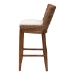 bali & pari Ridley Seagrass Bar Stool with Mahogany Wood Frame - Coastal Seating with Woven Square Back and Cushioned Seat for Bar Island or Lounge, Brown Wash - BSOMD-39835 Ridley-Brown Wash-Cushion-BS
