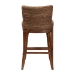 bali & pari Ridley Seagrass Bar Stool with Mahogany Wood Frame - Coastal Seating with Woven Square Back and Cushioned Seat for Bar Island or Lounge, Brown Wash - BSOMD-39835 Ridley-Brown Wash-Cushion-BS