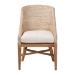bali & pari Jasper Seagrass Dining Chair with Mahogany Wood Frame - Coastal Accent Chair with Woven Wingback and Cushioned Seat for Dining Room or Kitchen, Whitewash - BSOMD-39836 Jasper-White Wash-Cushion-DC