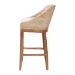 bali & pari Jasper Seagrass Bar Stool with Mahogany Wood Frame - Coastal Seating with Woven Wingback and Cushioned Seat for Bar Island or Lounge, Whitewash - BSOMD-39838 Jasper-White Wash-Cushion-BS