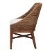 bali & pari Jasper Seagrass Dining Chair with Mahogany Wood Frame - Coastal Accent Chair with Woven Wingback and Cushioned Seat for Dining Room or Kitchen, Brown Wash - BSOMD-39836 Jasper-Brown Wash-Cushion-DC