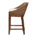 bali & pari Jasper Seagrass Counter Stool with Mahogany Wood Frame - Coastal Seating with Woven Wingback and Cushioned Seat for Kitchen Island or Breakfast Bar, Brown Wash - BSOMD-39837 Jasper-Brown Wash-Cushion-CS