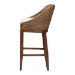 bali & pari Jasper Seagrass Bar Stool with Mahogany Wood Frame - Coastal Seating with Woven Wingback and Cushioned Seat for Bar Island or Lounge, Brown Wash - BSOMD-39838 Jasper-Brown Wash-Cushion-BS