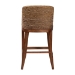 bali & pari Jasper Seagrass Bar Stool with Mahogany Wood Frame - Coastal Seating with Woven Wingback and Cushioned Seat for Bar Island or Lounge, Brown Wash - BSOMD-39838 Jasper-Brown Wash-Cushion-BS