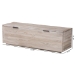 bali & pari Alvaro Wood Storage Trunk with Hinged Lid - Rectangular Blanket Chest and Bedroom Bench with Spacious Interior, Modern Farmhouse Storage Furniture for Entryway, Bedroom, or Living Room - BSOAlvaro-White Wash-Wooden-Bench-Boxed