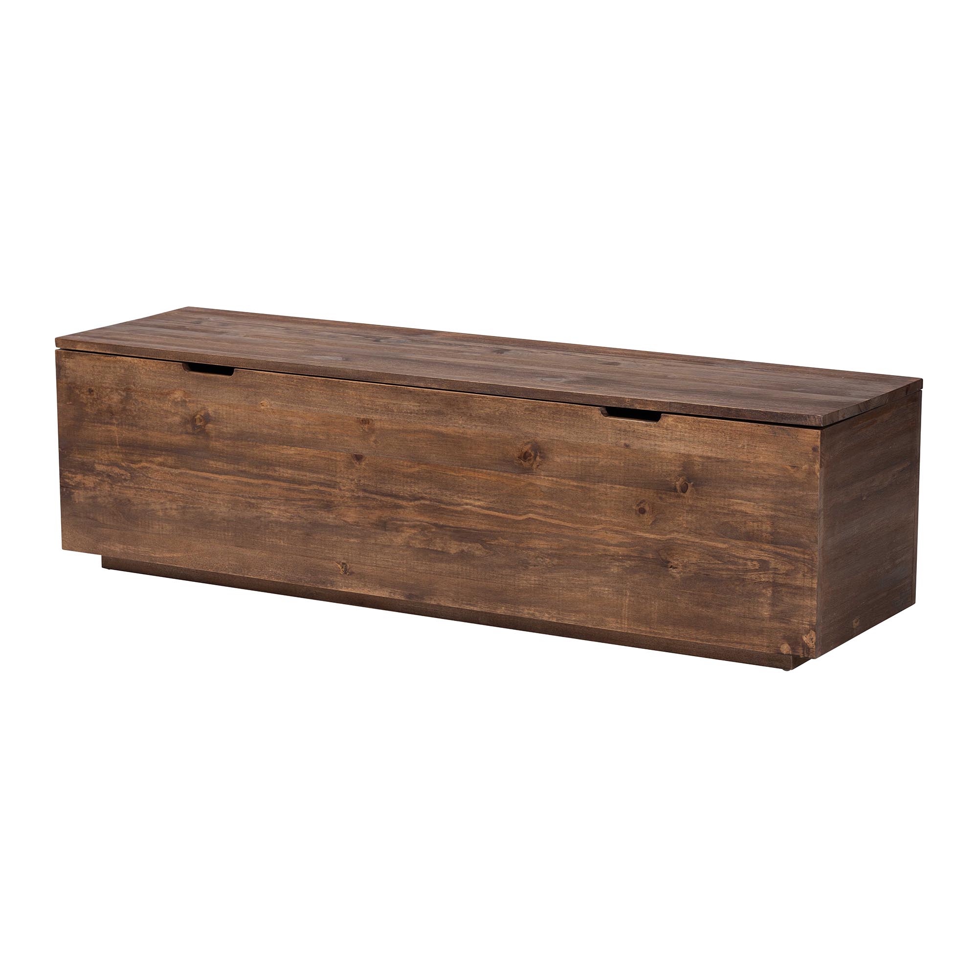bali & pari Alfonso Wood Storage Trunk with Hinged Lid - Rectangular Blanket Chest and Bedroom Bench with Spacious Interior, Modern Farmhouse Storage Furniture for Entryway, Bedroom, or Living Room