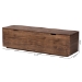 bali & pari Alfonso Wood Storage Trunk with Hinged Lid - Rectangular Blanket Chest and Bedroom Bench with Spacious Interior, Modern Farmhouse Storage Furniture for Entryway, Bedroom, or Living Room - BSOAlfonso-Brown-Wooden-Bench-Boxed