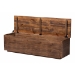 bali & pari Alfonso Wood Storage Trunk with Hinged Lid - Rectangular Blanket Chest and Bedroom Bench with Spacious Interior, Modern Farmhouse Storage Furniture for Entryway, Bedroom, or Living Room - BSOAlfonso-Brown-Wooden-Bench-Boxed