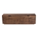 bali & pari Alfonso Wood Storage Trunk with Hinged Lid - Rectangular Blanket Chest and Bedroom Bench with Spacious Interior, Modern Farmhouse Storage Furniture for Entryway, Bedroom, or Living Room - BSOAlfonso-Brown-Wooden-Bench-Boxed