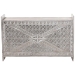 bali & pari Amado Wood Storage Trunk with Carved Front Panel - Decorative Whitewashed Trunk with Spacious Hidden Storage, Vintage Boho Furniture for Living Room or Entryway - BSOAmado-White Wash-Wooden-Bench-Boxed