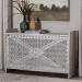 bali & pari Amado Wood Storage Trunk with Carved Front Panel - Decorative Whitewashed Trunk with Spacious Hidden Storage, Vintage Boho Furniture for Living Room or Entryway - BSOAmado-White Wash-Wooden-Bench-Boxed