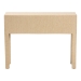 bali & pari Noah Grasscloth 2-Drawer Console Table - Woven Texture Entryway Table with Gold Ring Pulls, Narrow Hallway or Living Room Accent Table, Light Brown - BSONoah 2 DW-Light Brown-Grasscloth-Console Table