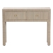 bali & pari Noah Grasscloth 2-Drawer Console Table - Woven Texture Entryway Table with Gold Ring Pulls, Narrow Hallway or Living Room Accent Table, Beige - BSONoah 2 DW-Beige-Grasscloth-Console Table