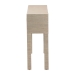 bali & pari Noah Grasscloth 2-Drawer Console Table - Woven Texture Entryway Table with Gold Ring Pulls, Narrow Hallway or Living Room Accent Table, Beige - BSONoah 2 DW-Beige-Grasscloth-Console Table