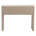 bali & pari Noah Grasscloth 2-Drawer Console Table - Woven Texture Entryway Table with Gold Ring Pulls, Narrow Hallway or Living Room Accent Table, Beige - BSONoah 2 DW-Beige-Grasscloth-Console Table