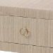 bali & pari Noah Grasscloth 2-Drawer Console Table - Woven Texture Entryway Table with Gold Ring Pulls, Narrow Hallway or Living Room Accent Table, Beige - BSONoah 2 DW-Beige-Grasscloth-Console Table