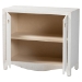 bali & pari Ximena Grasscloth Storage Cabinet - 2-Door Woven Accent Cabinet with Gold Ring Pulls for Living Room, Bedroom, or Entryway - BSOXimena-2 Door-White-Cabinet