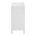 bali & pari Ximena Grasscloth Storage Cabinet - 2-Door Woven Accent Cabinet with Gold Ring Pulls for Living Room, Bedroom, or Entryway - BSOXimena-2 Door-White-Cabinet