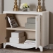 bali & pari Ximena Grasscloth Storage Cabinet - 2-Door Woven Accent Cabinet with Gold Ring Pulls for Living Room, Bedroom, or Entryway - BSOXimena-2 Door-White-Cabinet