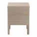 bali & pari Juniper Grasscloth Nightstand with Scalloped Base - Woven Texture 2-Drawer Bedside Table with Gold Ring Pulls, Accent Bedroom Storage Furniture - BSOJuniper-Scalloped-Beige-NS