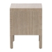 bali & pari Juniper Grasscloth Nightstand with Scalloped Base - Woven Texture 2-Drawer Bedside Table with Gold Ring Pulls, Accent Bedroom Storage Furniture - BSOJuniper-Scalloped-Beige-NS