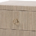 bali & pari Juniper Grasscloth Nightstand with Scalloped Base - Woven Texture 2-Drawer Bedside Table with Gold Ring Pulls, Accent Bedroom Storage Furniture - BSOJuniper-Scalloped-Beige-NS
