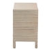 bali & pari Umika Grasscloth Nightstand with Scalloped Base - 3-Drawer Accent Chest with Gold Ring Pulls, Bedroom Storage Table or Side Cabinet - BSOUmika-Scalloped-Beige-Grasscloth-NS