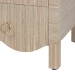 bali & pari Umika Grasscloth Nightstand with Scalloped Base - 3-Drawer Accent Chest with Gold Ring Pulls, Bedroom Storage Table or Side Cabinet - BSOUmika-Scalloped-Beige-Grasscloth-NS