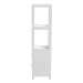 bali & pari Xavier Grasscloth Tall Storage Cabinet - Woven Accent Displaying Tower Bookcase with Open Shelves and Drawers, Space-Saving Organizer for Living Room, Bedroom, or Entryway - BSOXavier-White-2 Drawer-Cabinet
